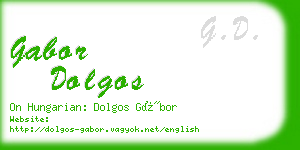 gabor dolgos business card